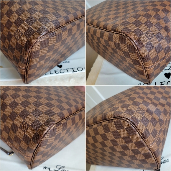 💕Louis Vuitton Neverfull MM Damier Ebene "ROSE Ballerine Interior" Tote Bag - Picture 14 of 16
